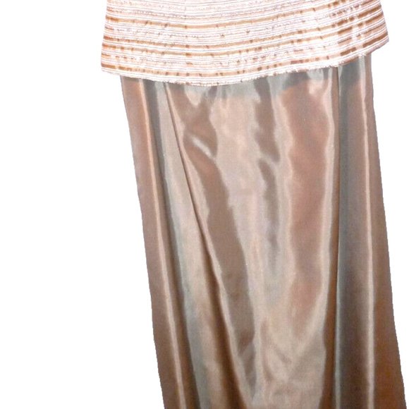 2pc formal dress size 4 eveningwear XScape by Lawrence Kurtz Woman's Champagne - Picture 10 of 12